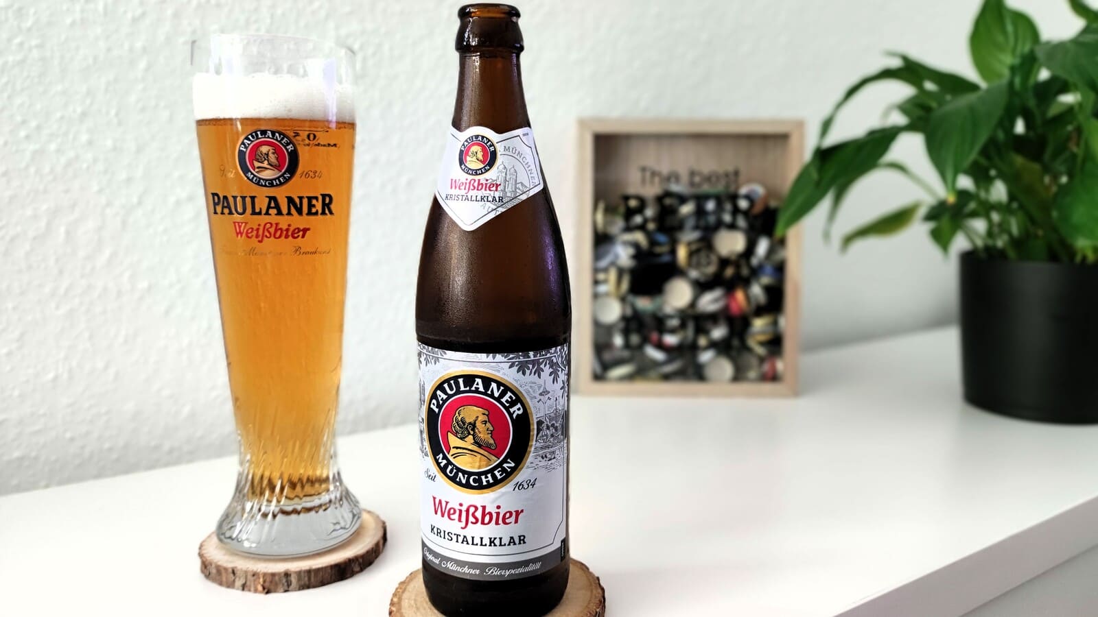 Paulaner Weissbier Kristallklar eingeschenkt